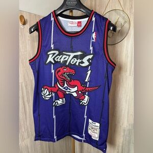 Mitchell & Ness Tracy McGrady 1 NBA Purple and Black Raptors Basketball Jersey